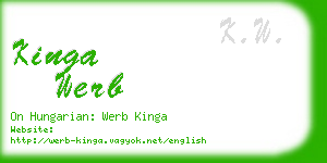 kinga werb business card